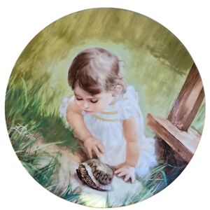 1986 Pemberton Oakes Donald Zolan Children Pets Plate Backyard Discovery Turtle